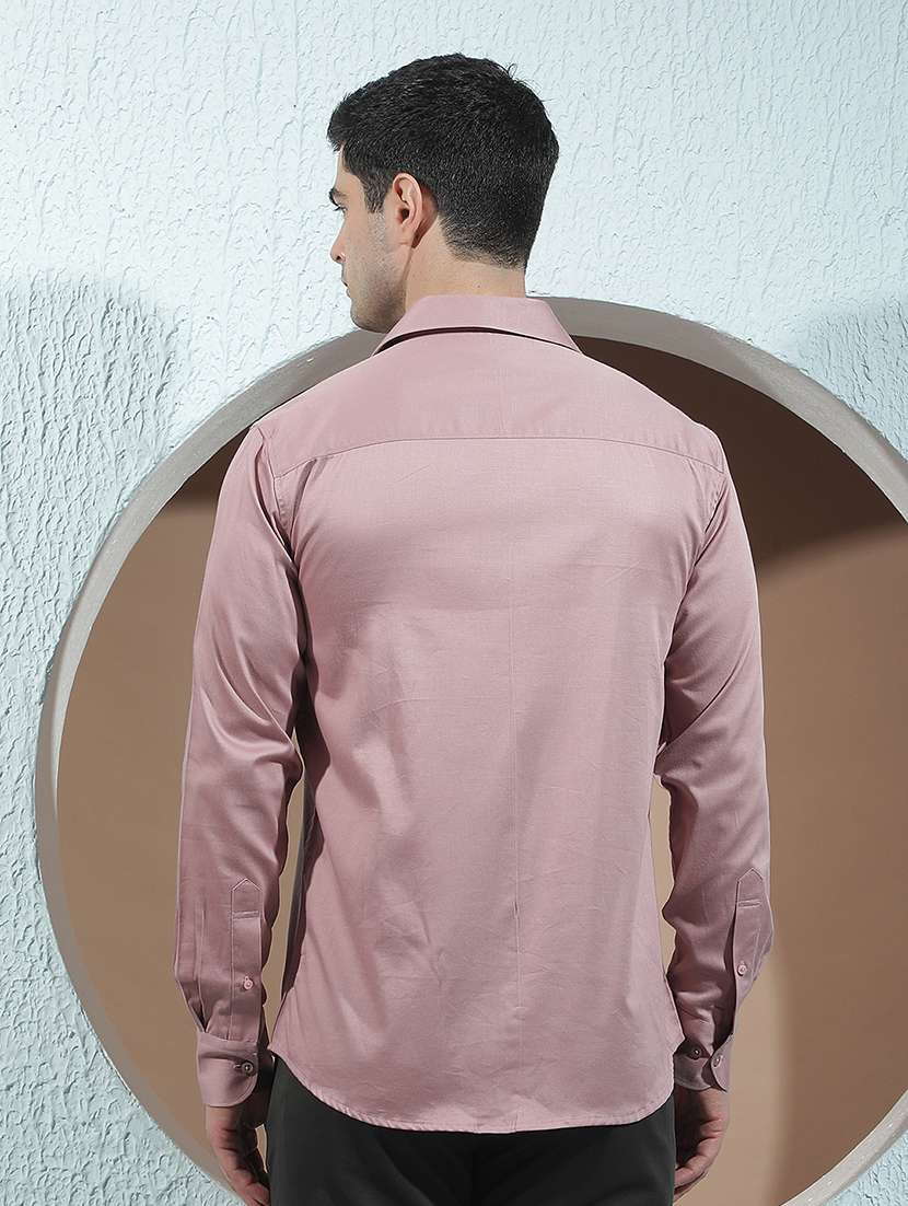 men solid long sleeve regular fit casual shirt - 22586913 -  Standard Image - 4