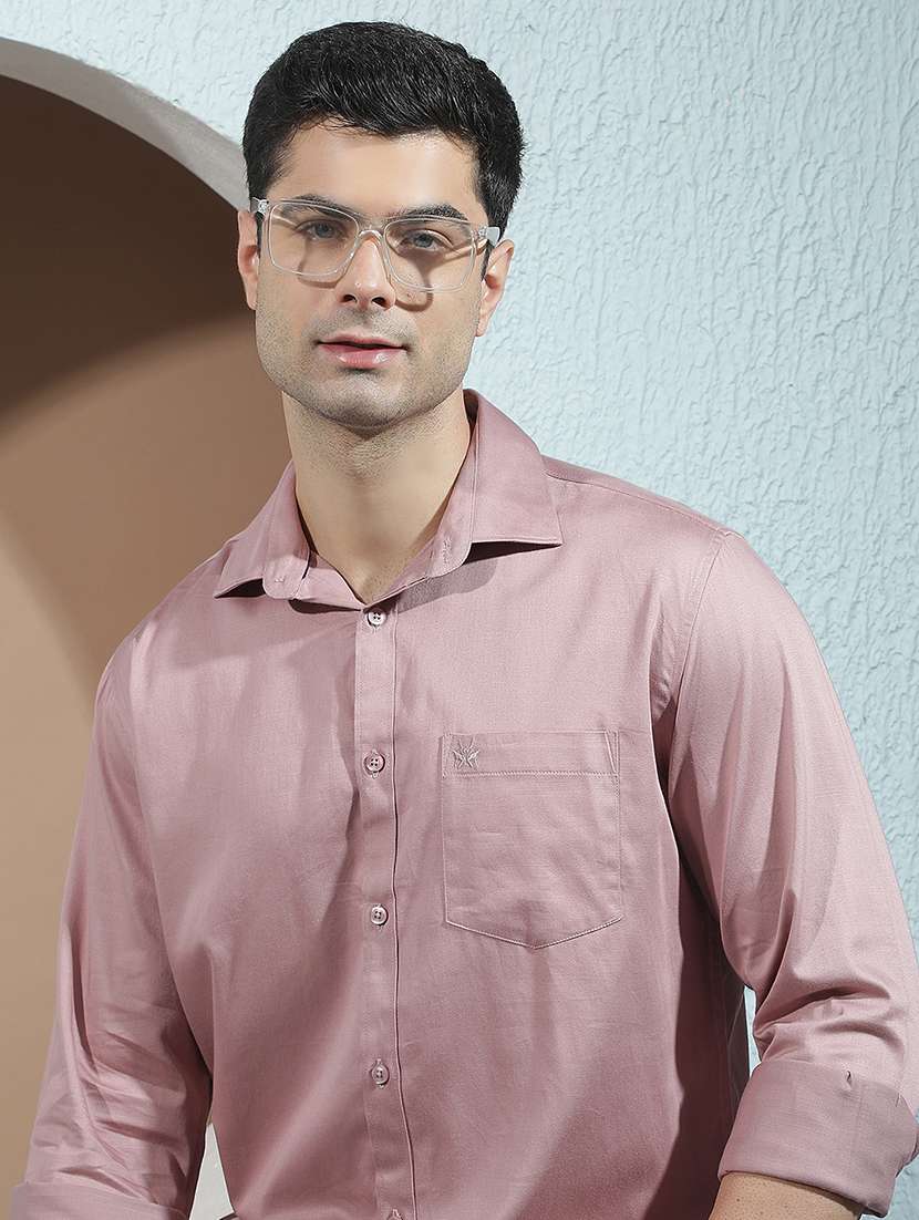 men solid long sleeve regular fit casual shirt - 22586913 -  Standard Image - 6