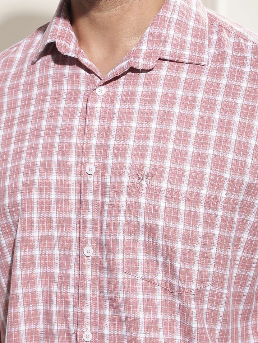 Men Checkered Short Sleeve Regular Fit Casual Shirt - 22586982 -  Standard Image - 1