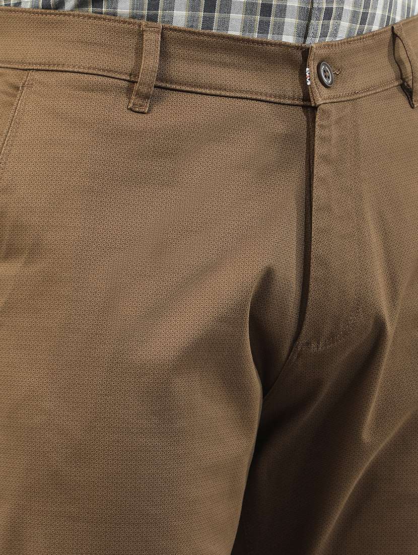 Men Solid Mid Rise Chinos Casual Trouser - 22587121 -  Standard Image - 1