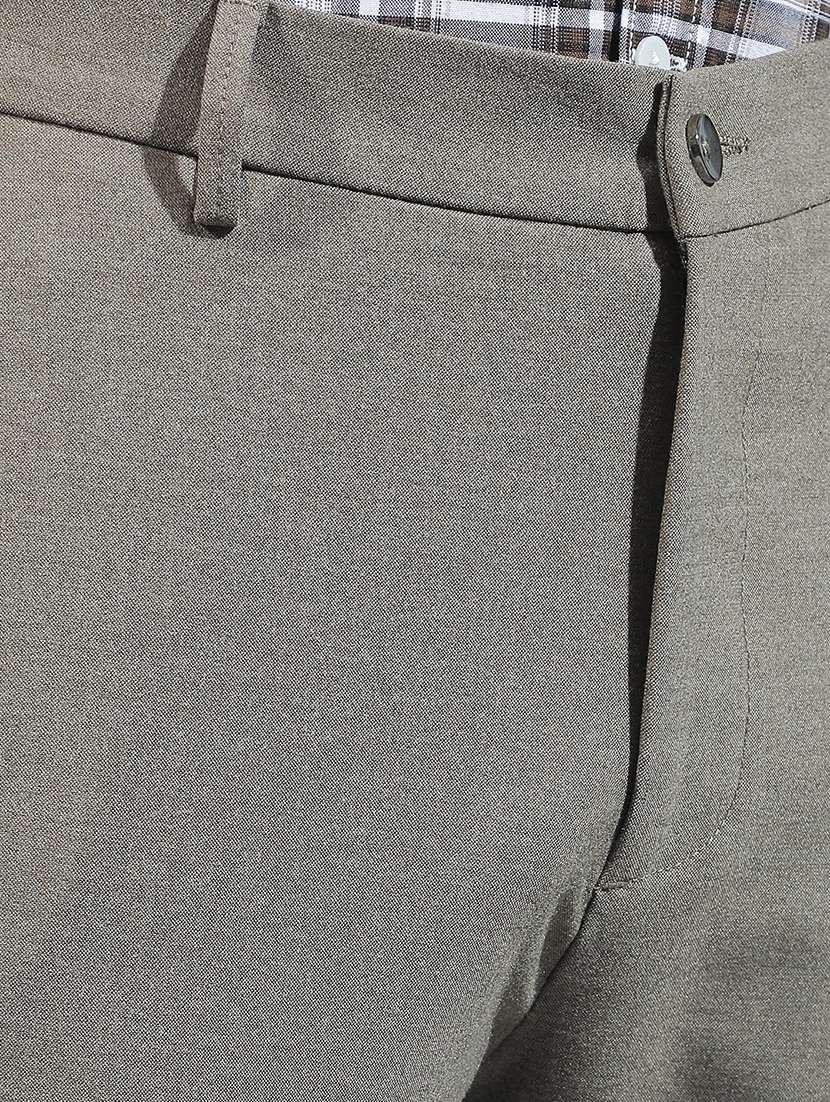 Men Solid Mid Rise Chinos Casual Trouser - 22587135 -  Standard Image - 1