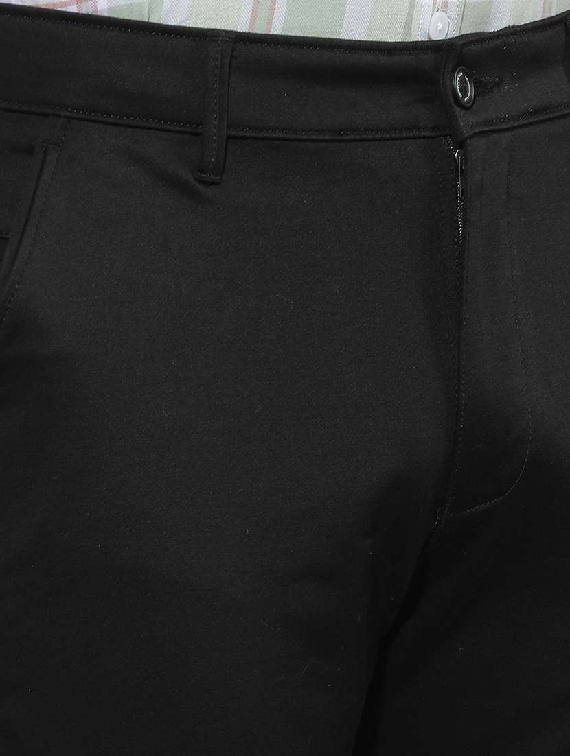 men solid mid rise chinos casual trouser - 22587143 -  Standard Image - 1