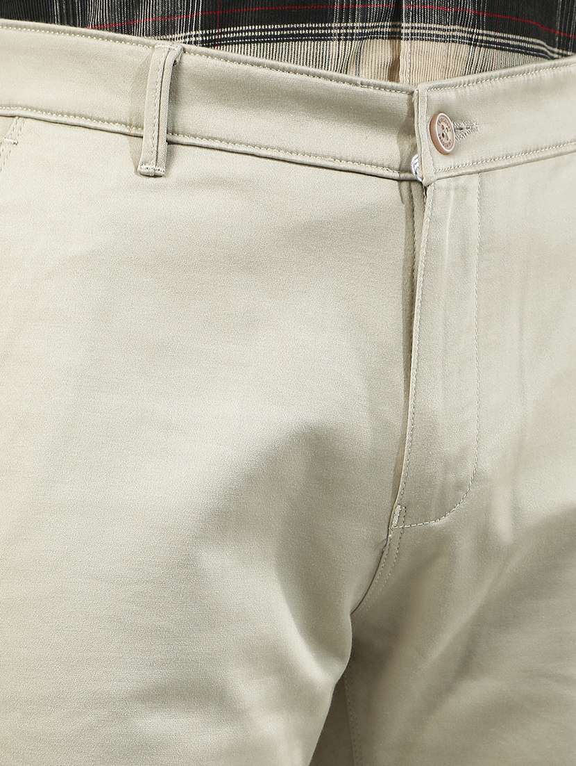 men solid mid rise chinos casual trouser - 22587151 -  Standard Image - 1