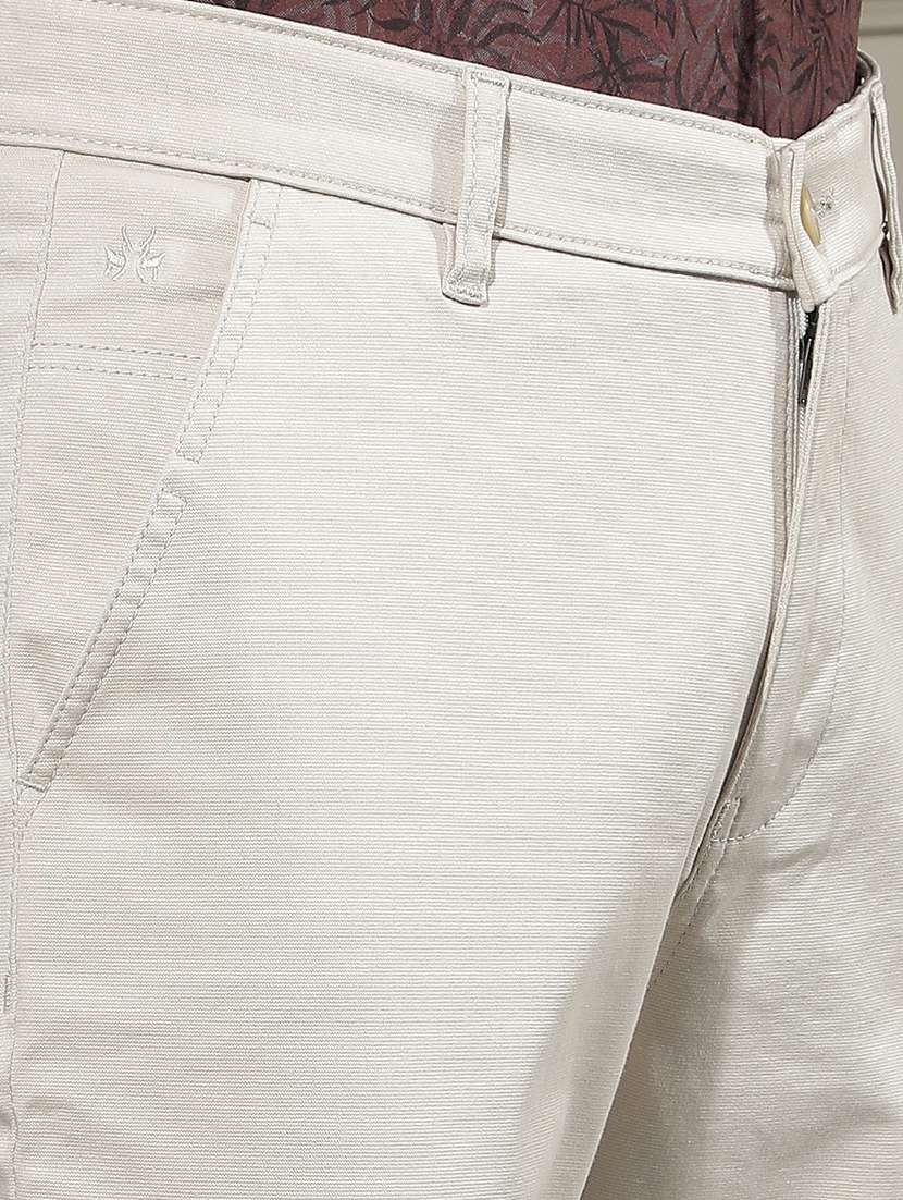 Men Solid Mid Rise Chinos Casual Trouser - 22587162 -  Standard Image - 1