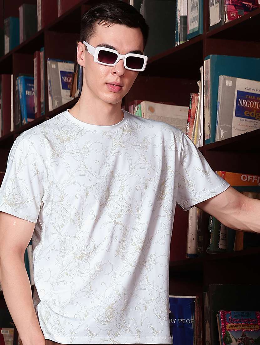 men printed short sleeve regular fit t-shirt