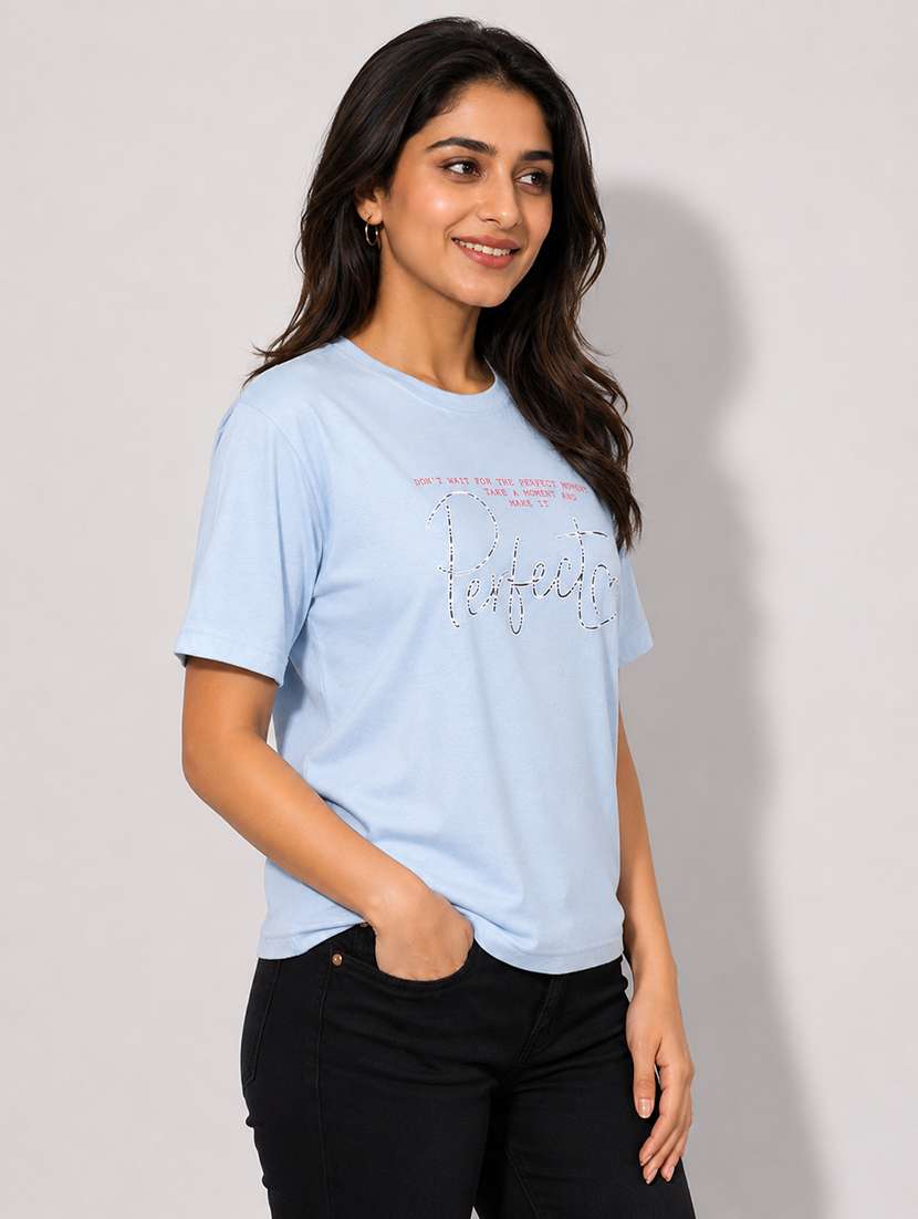 women printed short sleeves regular fit t-shirt - 22587268 -  Standard Image - 4