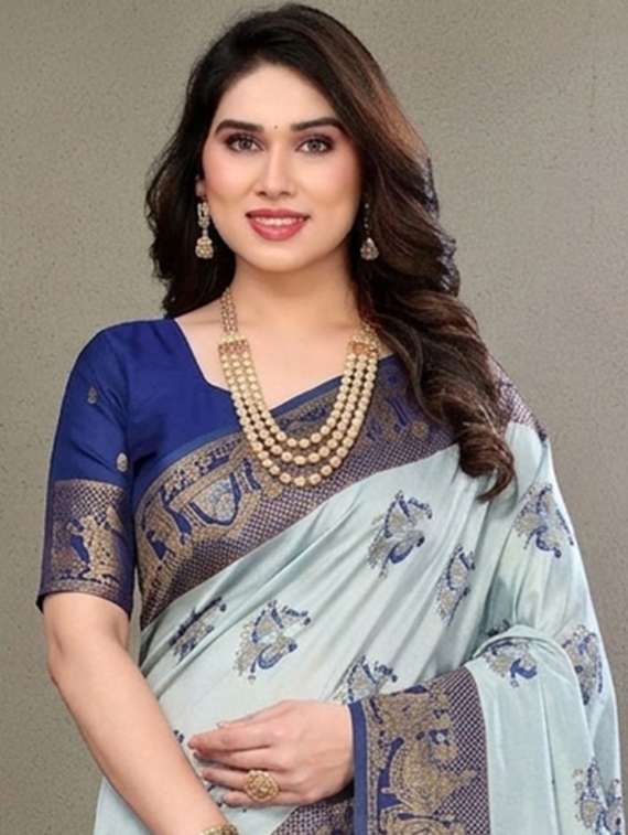 women self design banarasi saree with blouse - 22587416 -  Standard Image - 1
