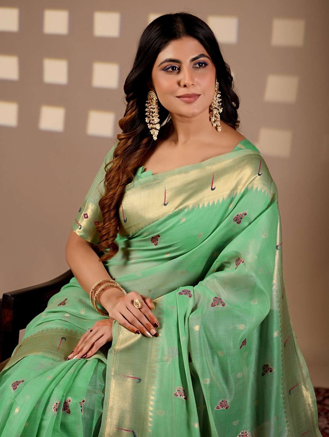 women self design paithani saree with blouse - 22587549 -  Standard Image - 1