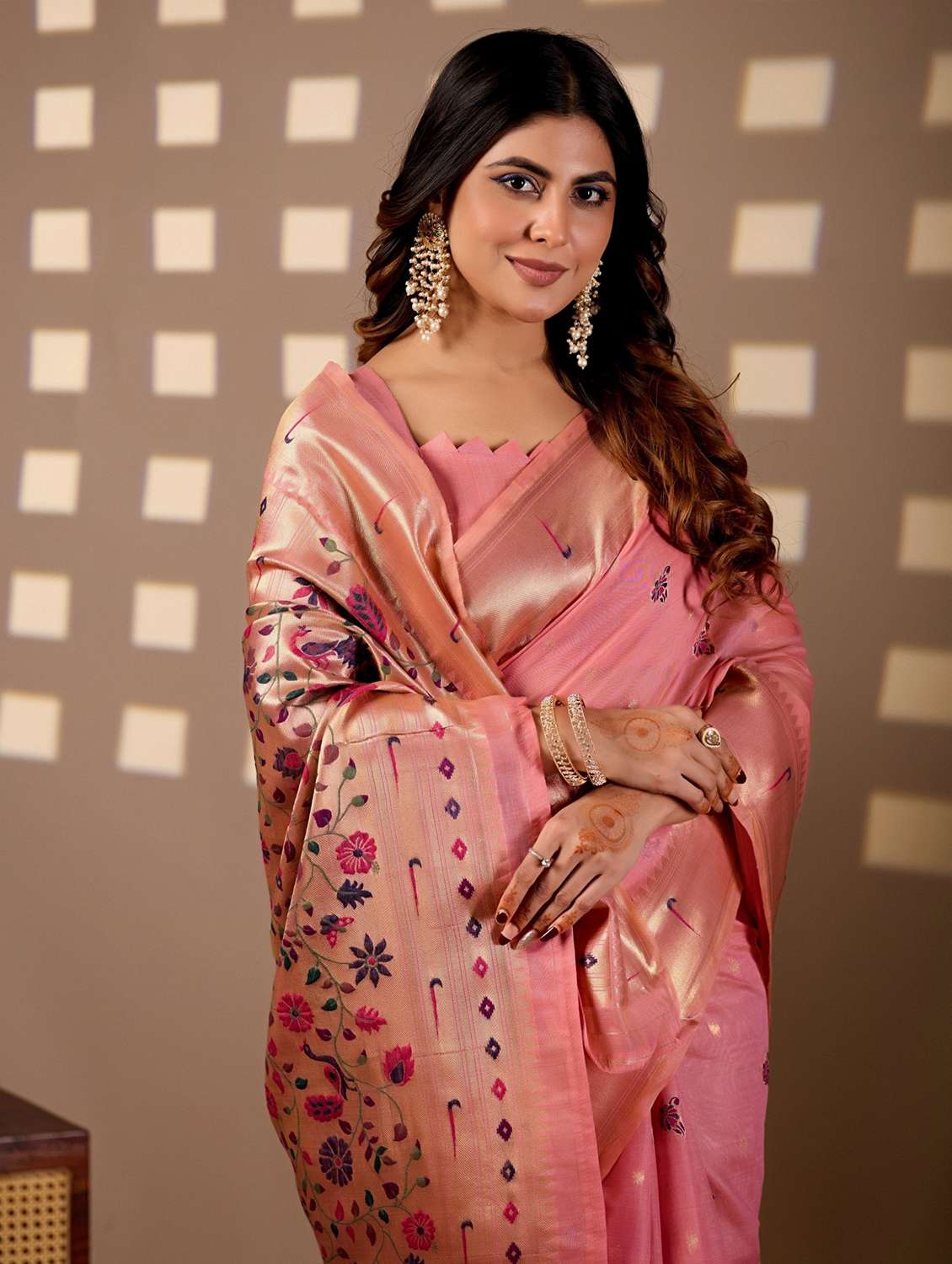women self design paithani saree with blouse - 22587550 -  Standard Image - 1