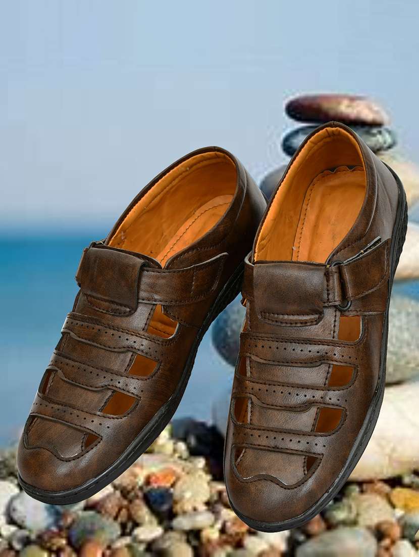 Men Textured Slip On Sandal - 22587610 -  Standard Image - 1