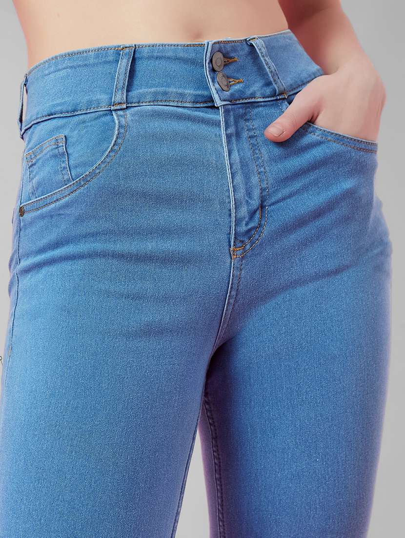 Women Solid High Rise Skinny Jeans - 22587627 -  Standard Image - 1