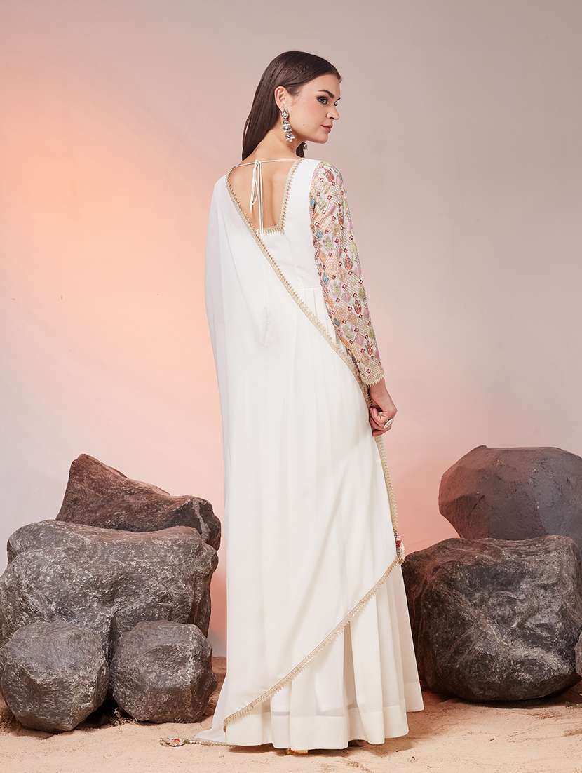 women embroidered long sleeves kurta dupatta set - 22587746 -  Standard Image - 4