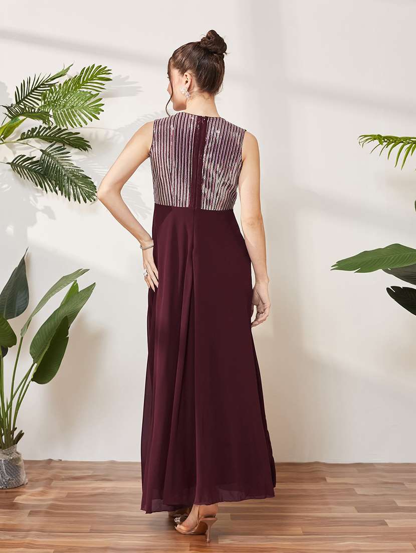 women sequined sleeveless fit and flare dress - 22587839 -  Standard Image - 4