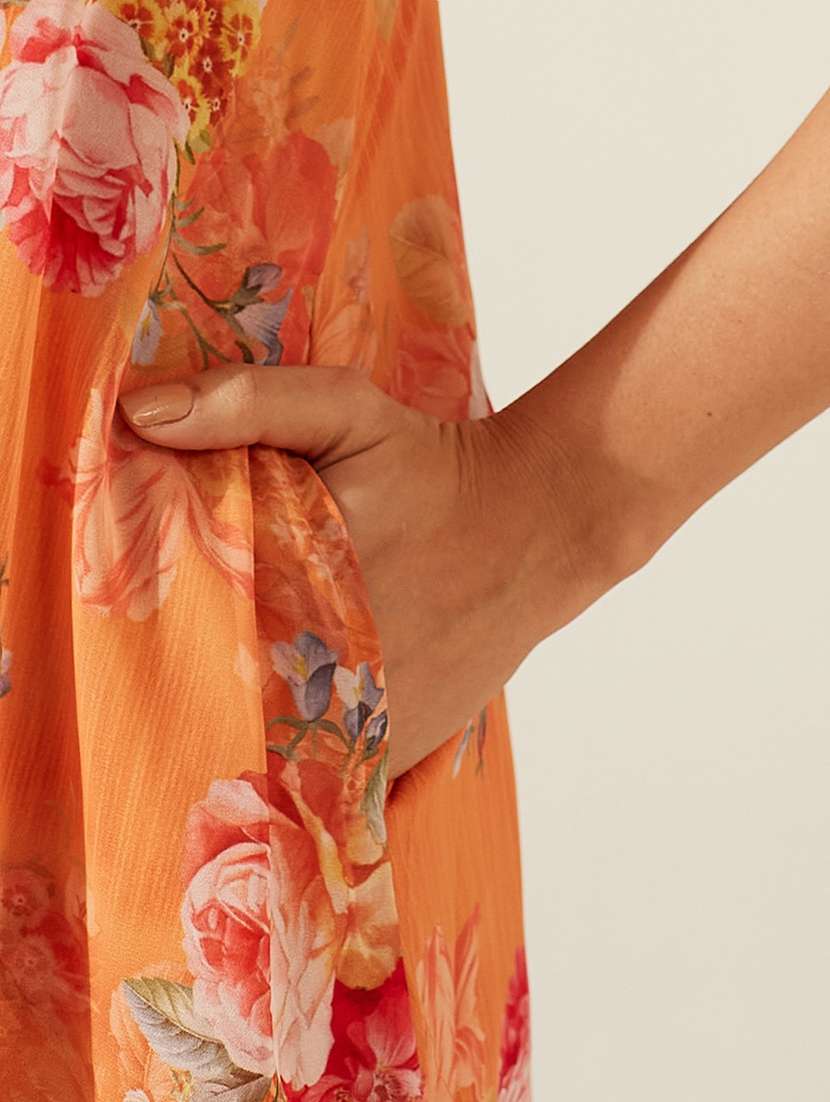Women Printed Short Sleeves Tiered Dress - 22587847 -  Standard Image - 1