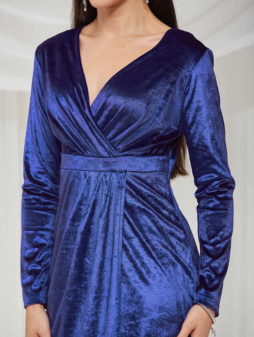 women solid long sleeves sheath dress - 22587856 -  Standard Image - 1