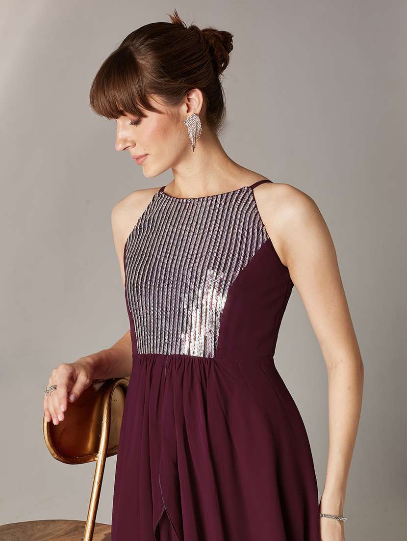 women sequined sleeveless layered dress - 22587888 -  Standard Image - 1