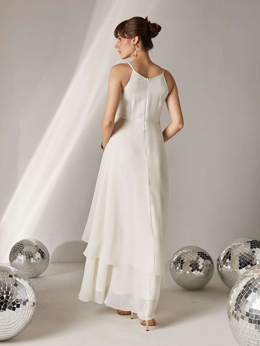 women embroidered sleeveless layered dress - 22587904 -  Standard Image - 4