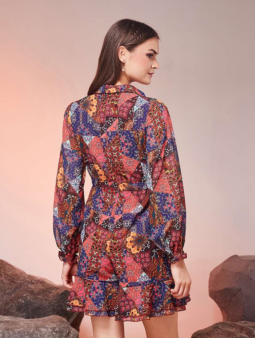 women printed long sleeves romper - 22587963 -  Standard Image - 4