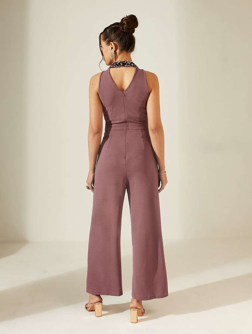women sequined sleeveless full leg jumpsuit - 22587968 -  Standard Image - 4