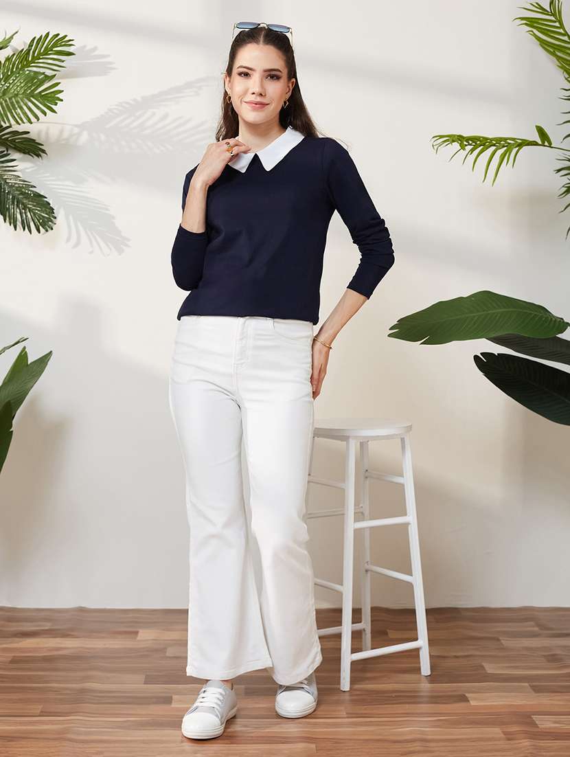 Women Solid Long Sleeves Regular Top - 22587977 -  Standard Image - 4