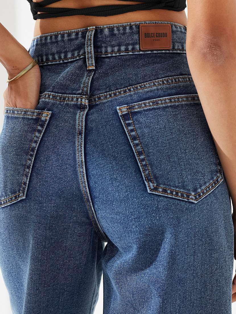 women washed high rise wide leg jeans - 22588003 -  Standard Image - 1