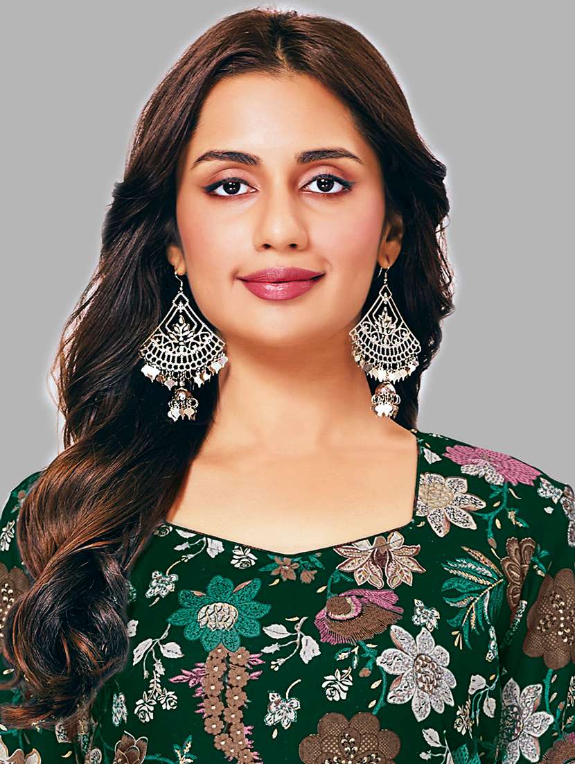 women printed three quarter sleeve kurta patiala with dupatta set - 22588014 -  Standard Image - 1