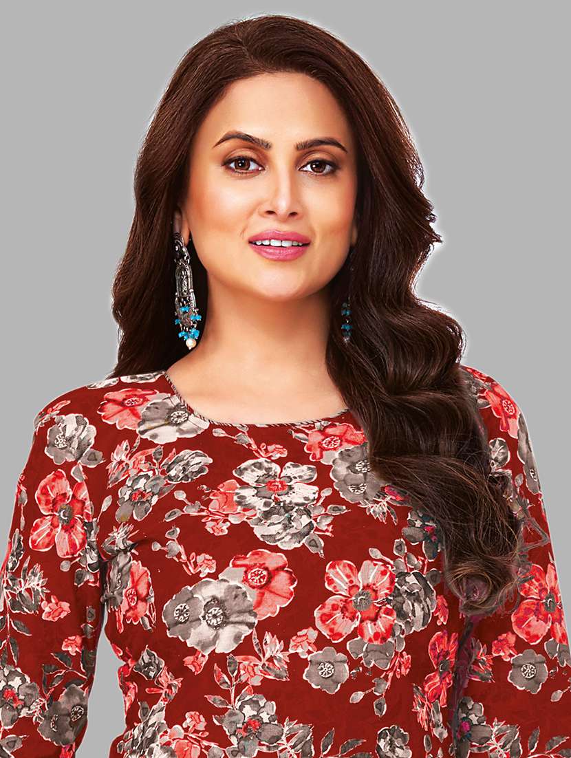 women printed three quarter sleeve kurta patiala with dupatta set - 22588016 -  Standard Image - 1