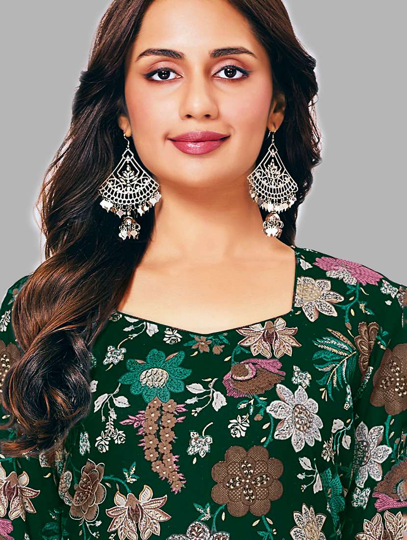 women printed three quarter sleeves kurta patiala with dupatta set - 22588029 -  Standard Image - 1