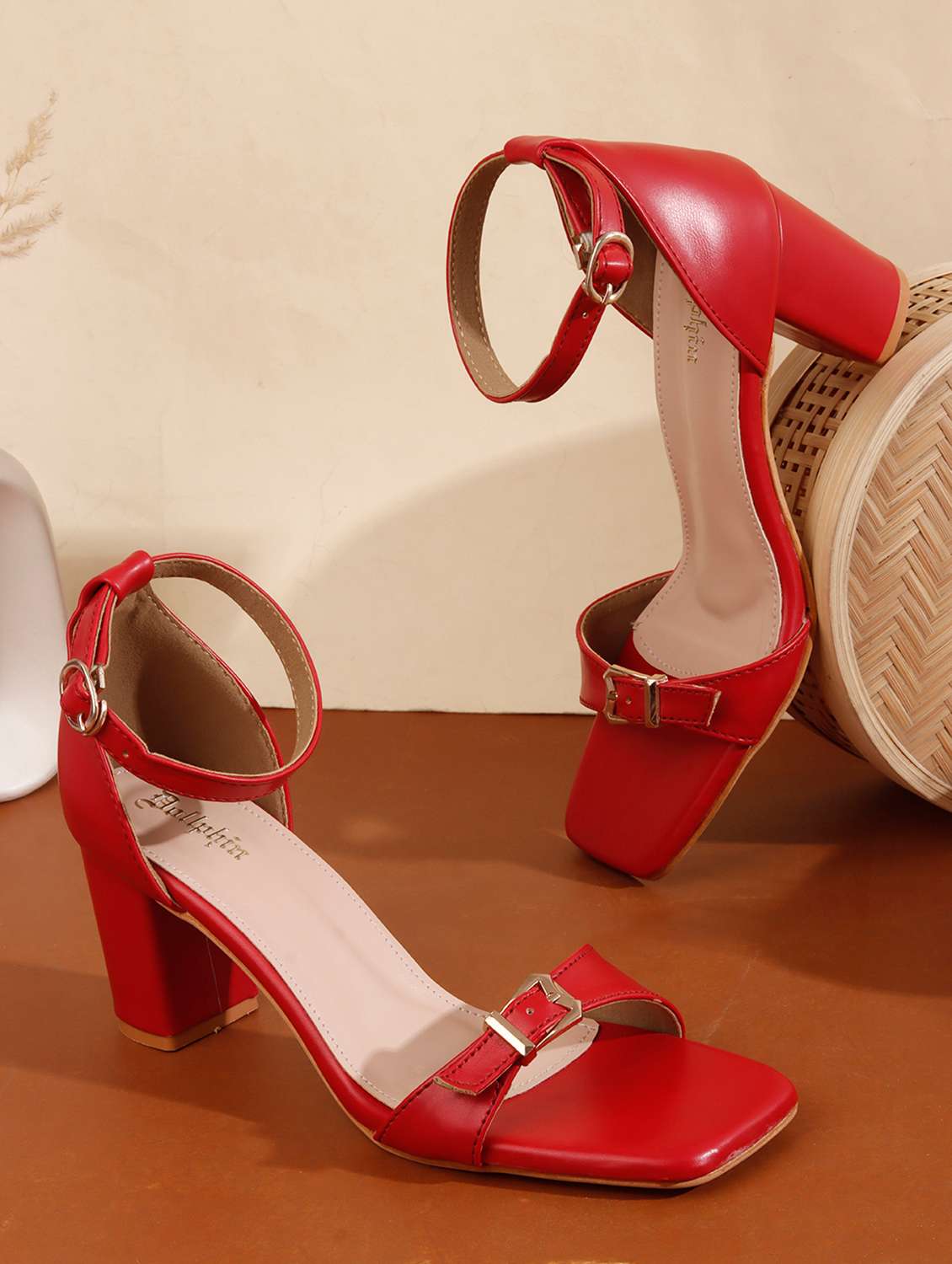 women solid ankle strap sandal
