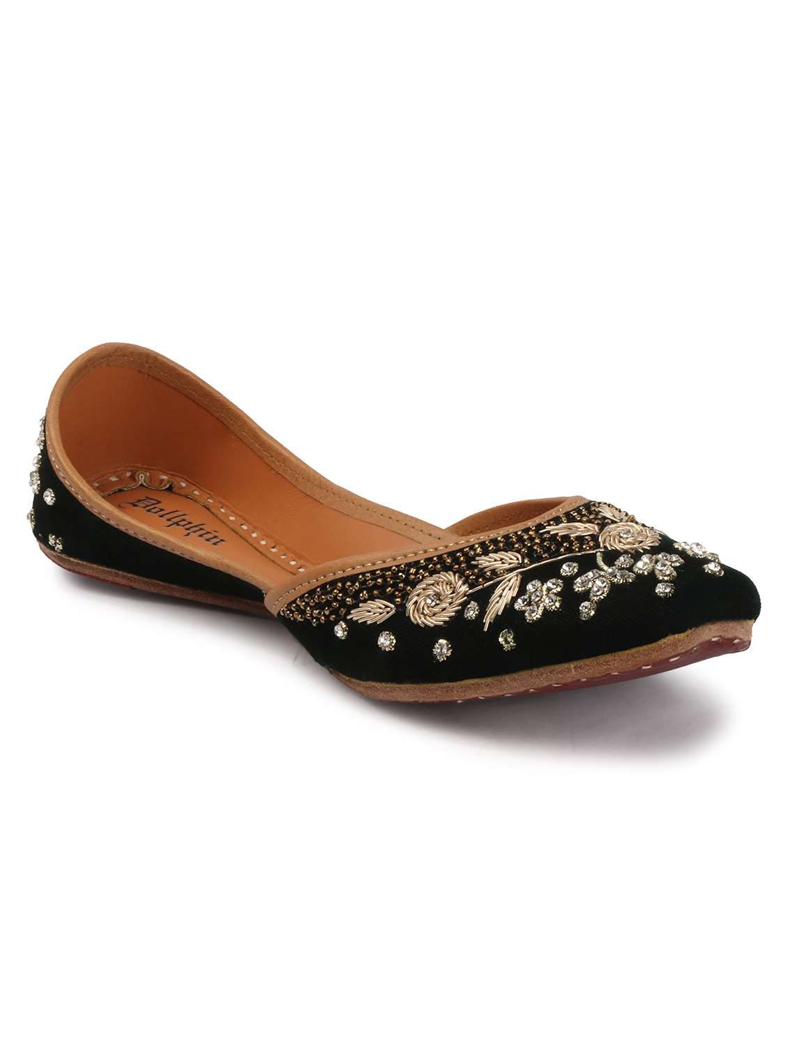 women embroidered slip on jutis - 22588071 -  Standard Image - 1