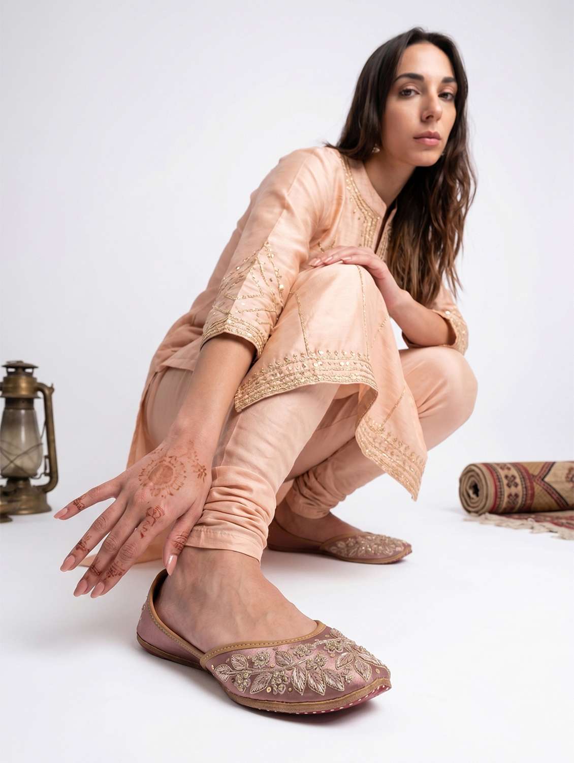 women embroidered slip on jutis - 22588073 -  Standard Image - 4