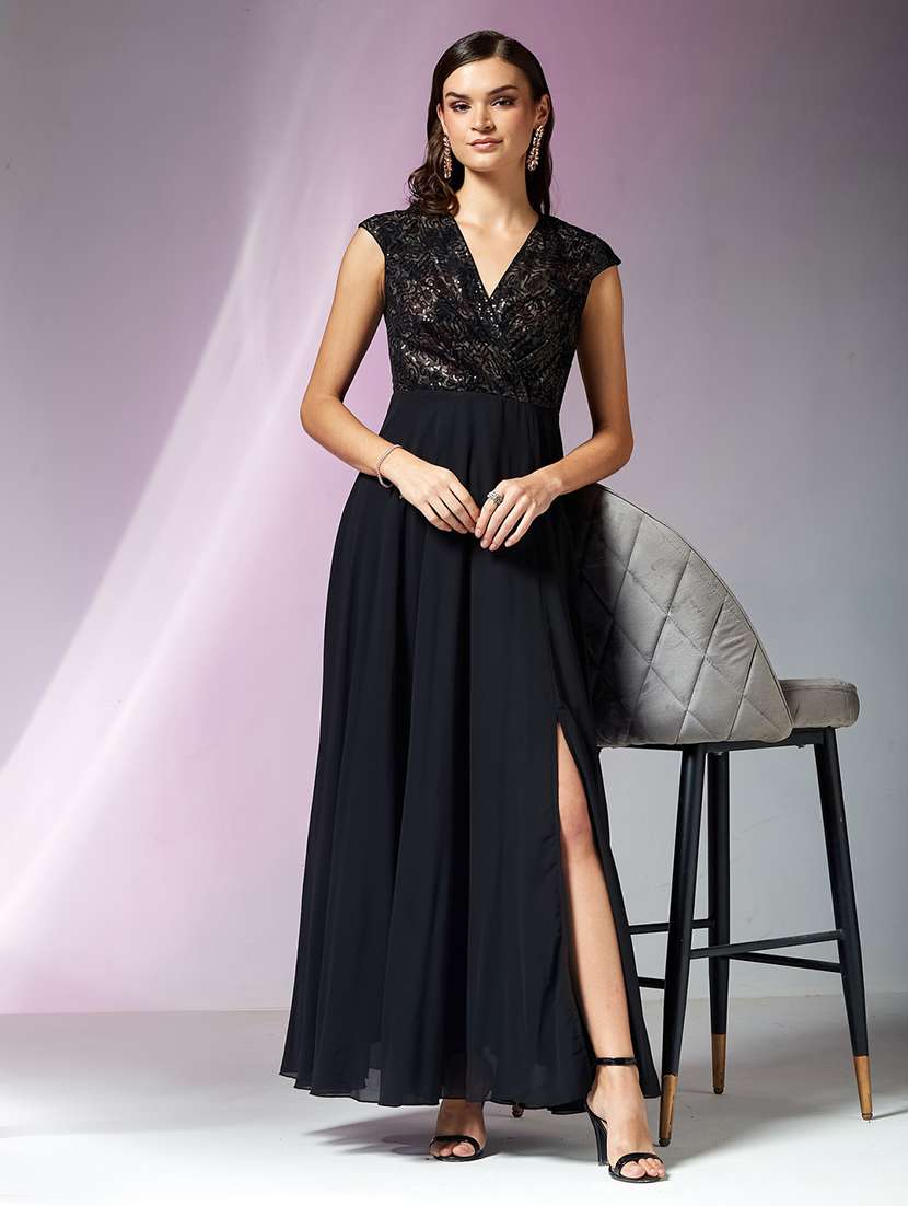 women embroidered cap sleeves fit and flare dress - 22588119 -  Standard Image - 4
