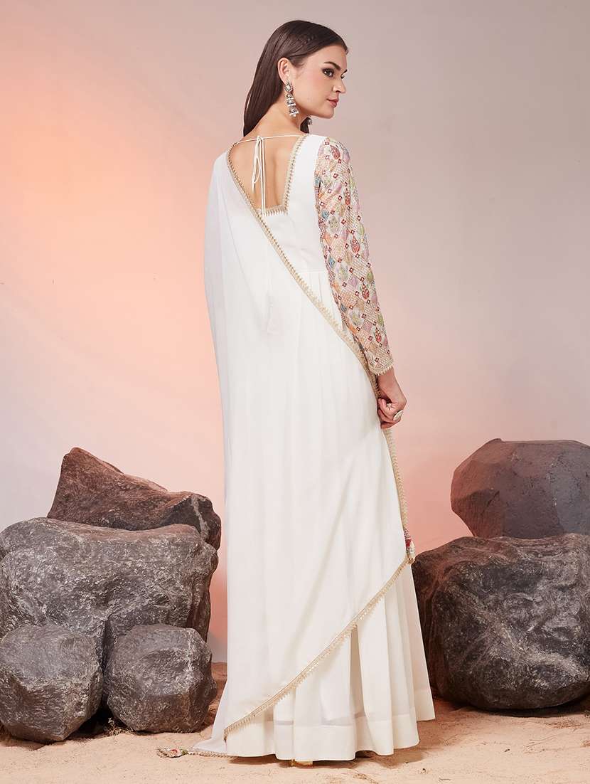 women embroidered long sleeves kurta dupatta set - 22588133 -  Standard Image - 4