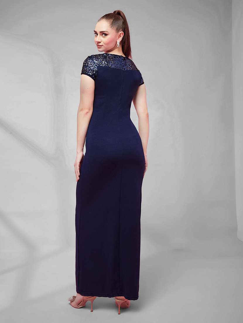 women sequined short sleeves sheath dress - 22588141 -  Standard Image - 4