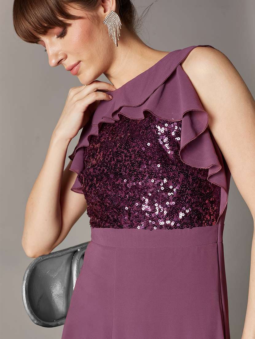 Women Sequined Sleeveless Full Leg Jumpsuit - 22588234 -  Standard Image - 1