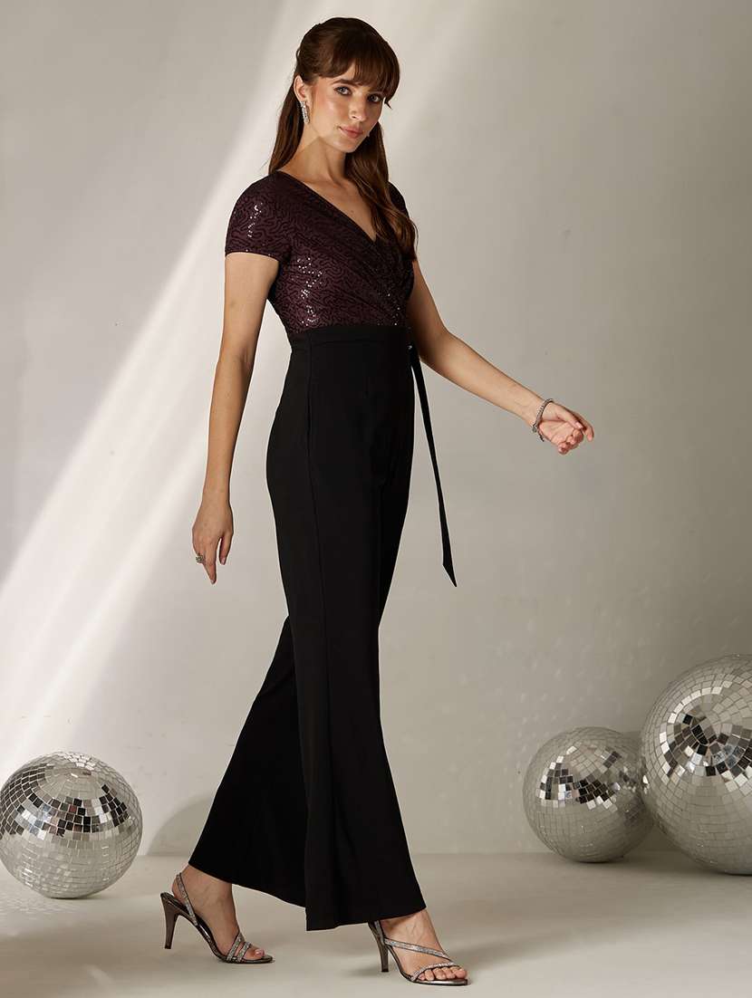Women Embroidered Cap Sleeves Full Leg Jumpsuit - 22588245 -  Standard Image - 4