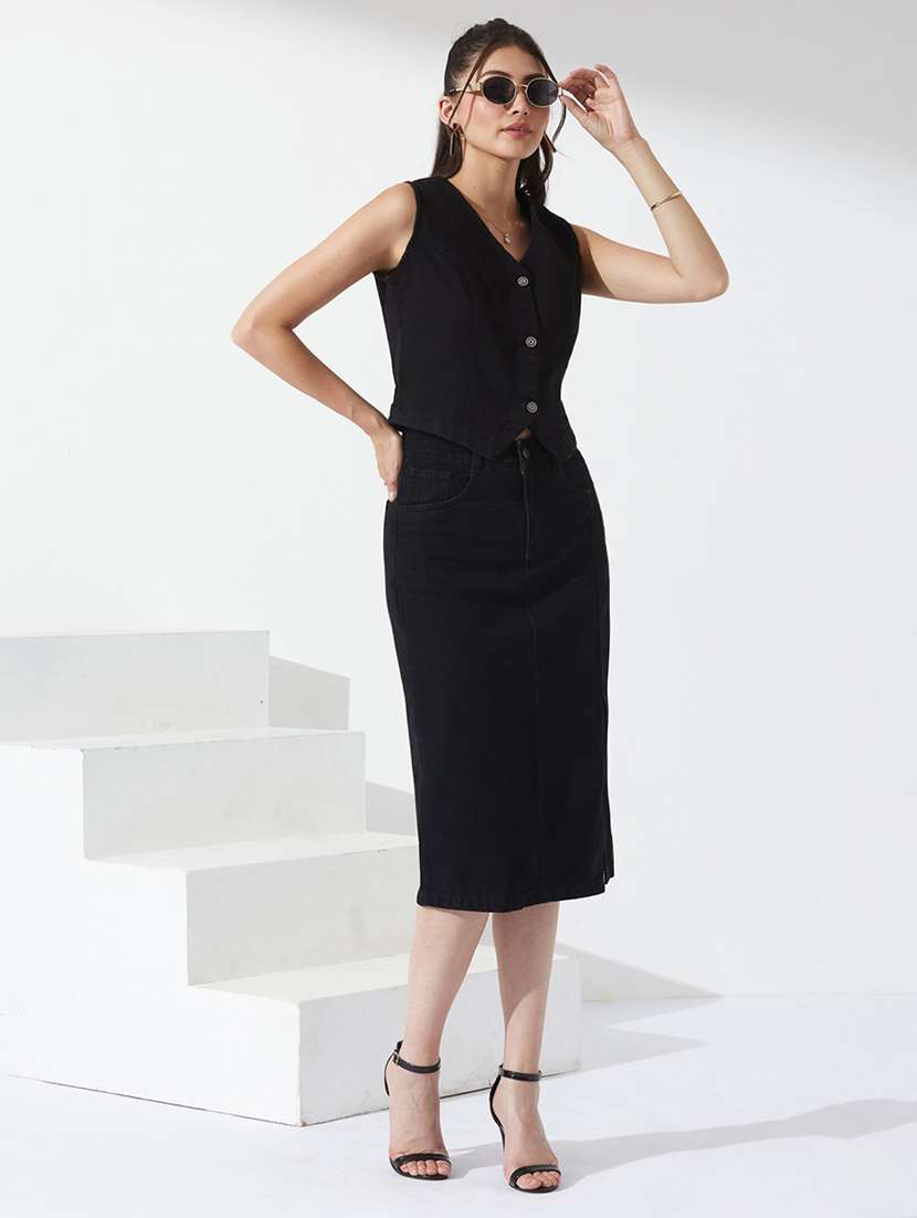 women solid sleeveless vest top - 22588251 -  Standard Image - 4