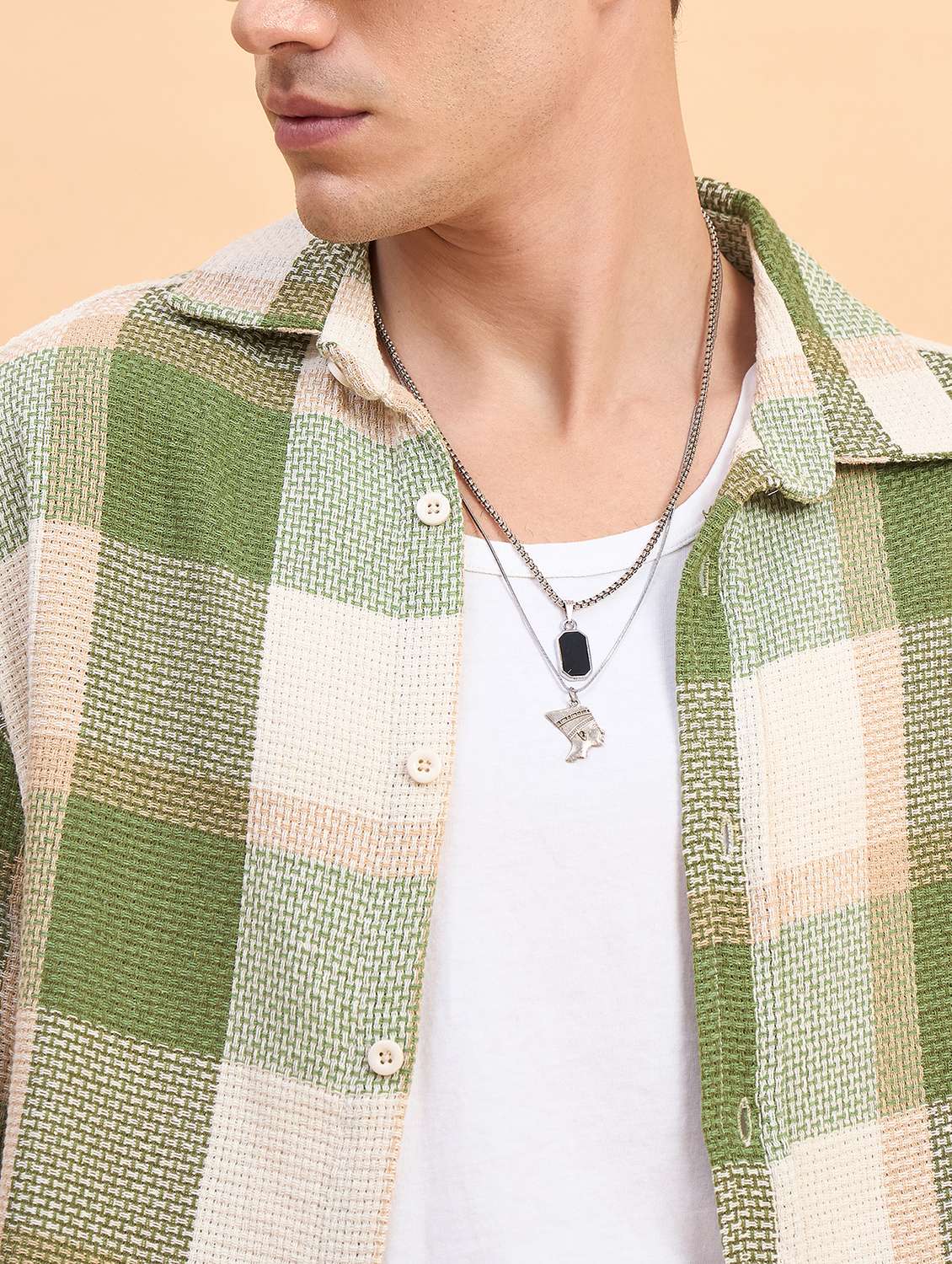 Men Checkered Long Sleeve Oversized Casual Shirt - 22588284 -  Standard Image - 1