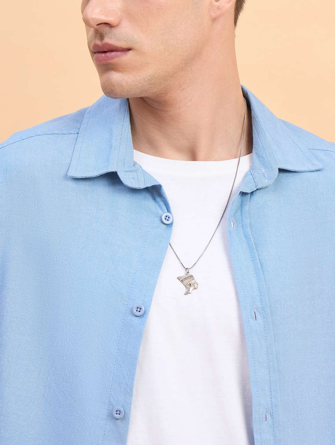 Men Solid Long Sleeve Oversized Casual Shirt - 22588290 -  Standard Image - 1