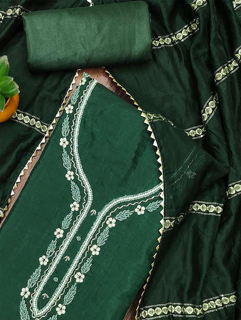 women solid with work unstitched suit set - 22588353 -  Standard Image - 1