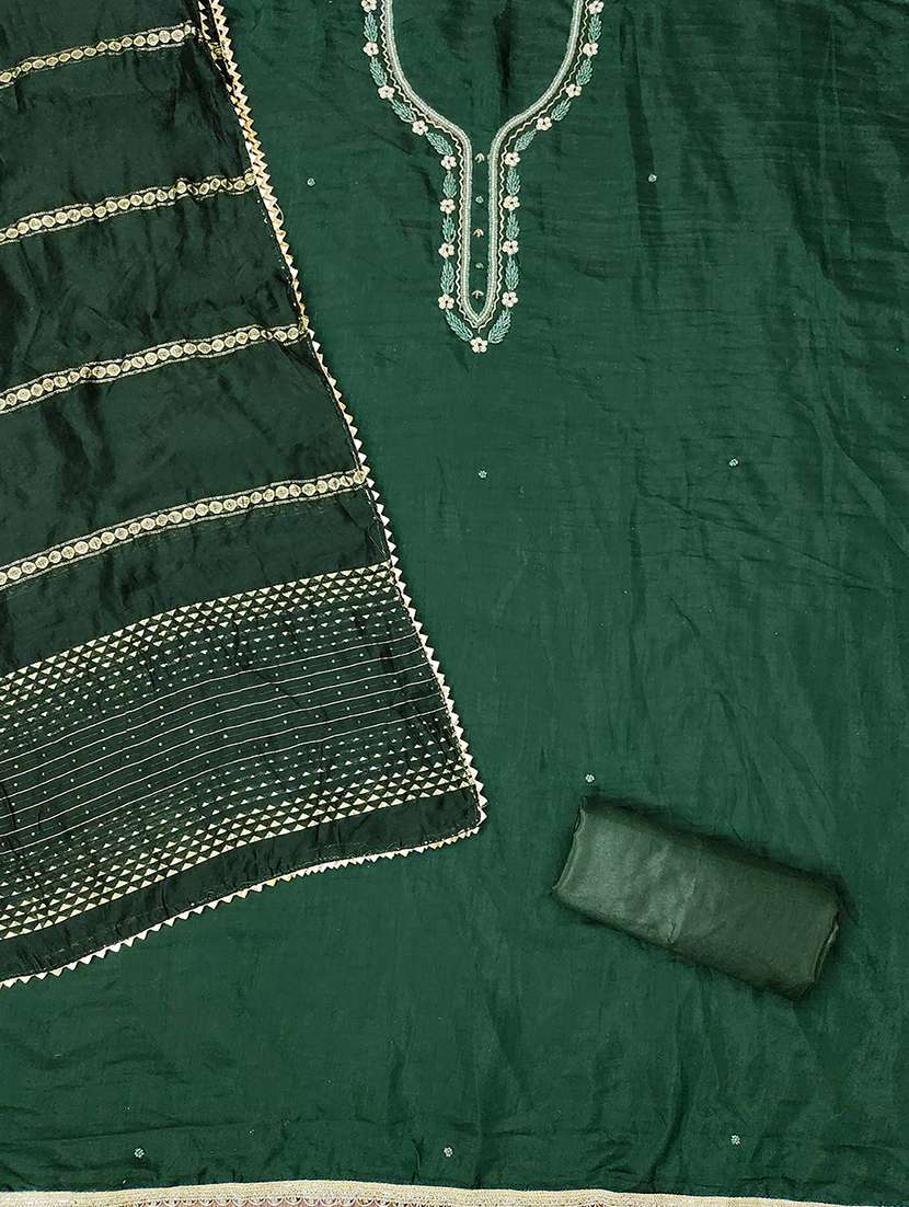 women solid with work unstitched suit set - 22588353 -  Standard Image - 4