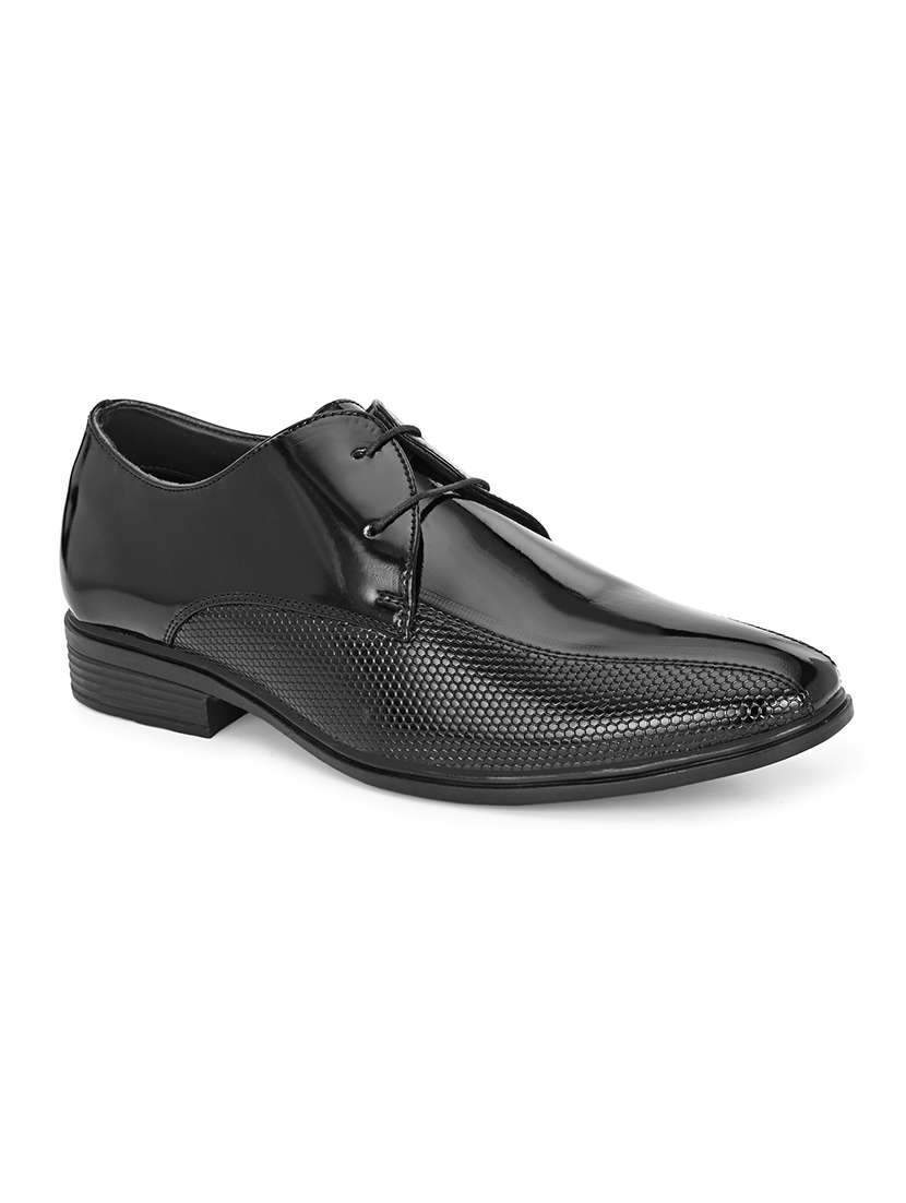 Men Textured Lace Up Derby Shoes - 22588439 -  Standard Image - 1