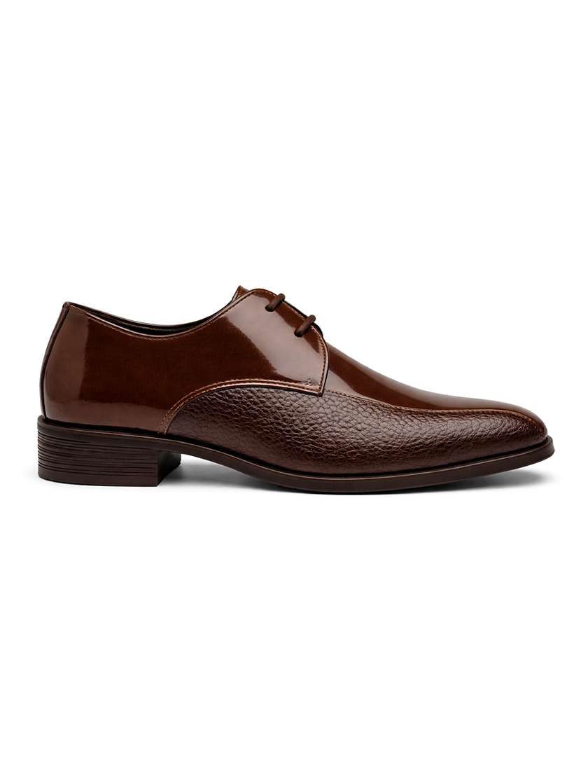 Men Textured Lace Up Derby Shoes - 22588440 -  Standard Image - 1