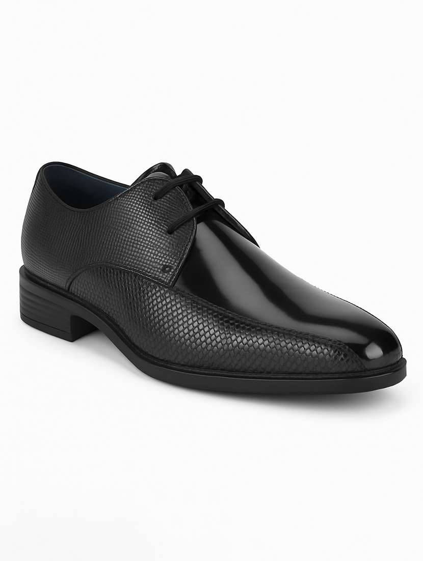 men textured lace up derby shoes - 22588442 -  Standard Image - 1
