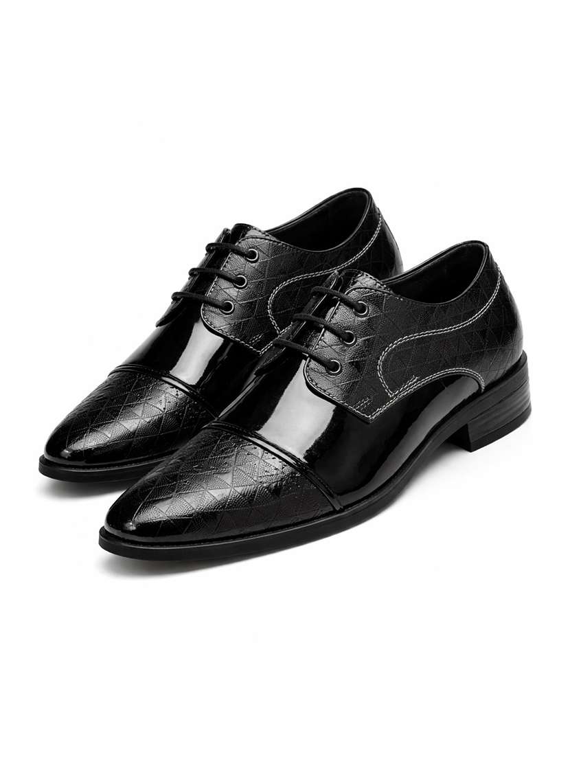 Men Black Lace-up Derby - 22588447 -  Standard Image - 1