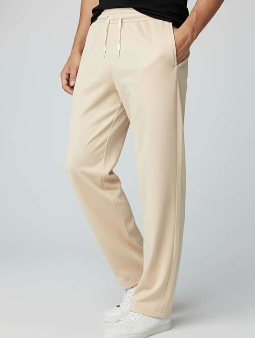 Men Solid Mid Rise Regular Fit Track Pant - 22588489 -  Standard Image - 1