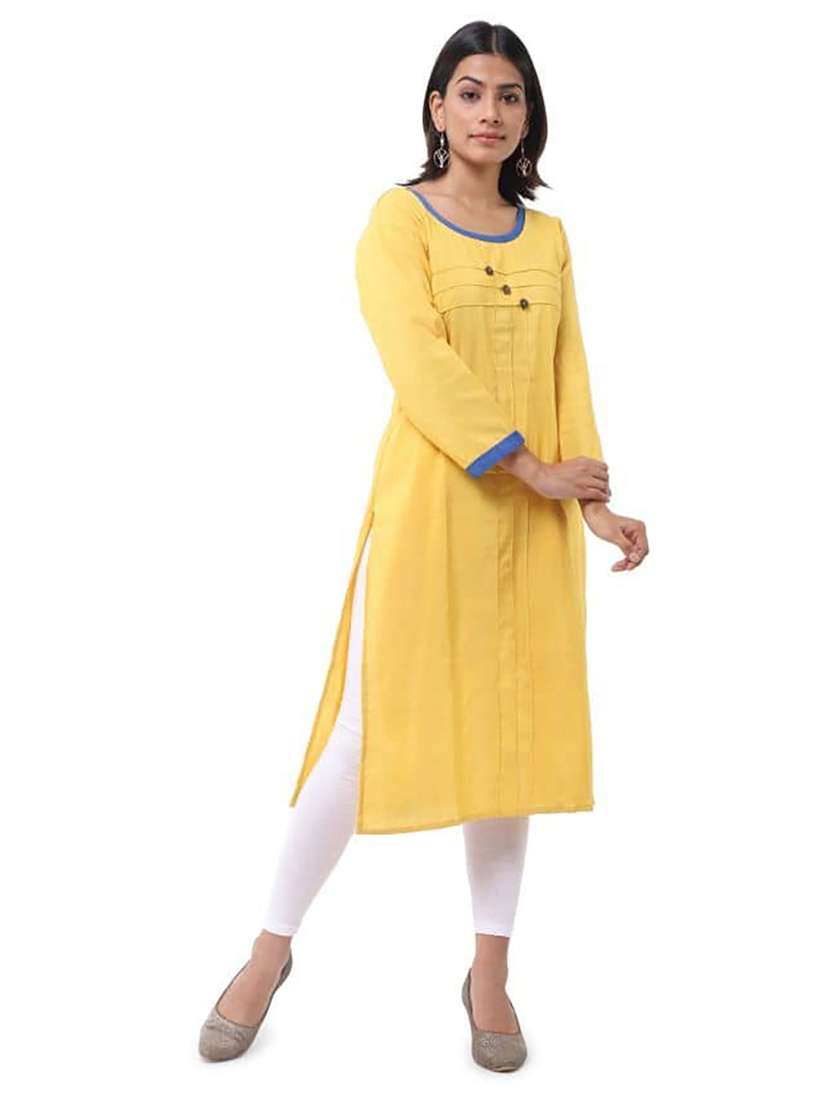 Women Pack Of 2 Three Quarter Sleeve Straight Kurta - 22588562 -  Standard Image - 1