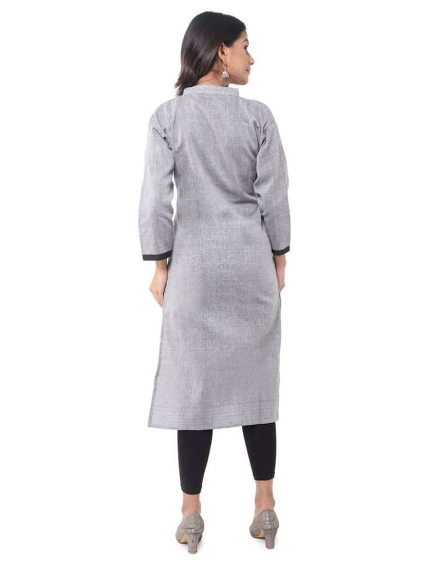 Women Pack Of 2 Three Quarter Sleeve Straight Kurta - 22588562 -  Standard Image - 6