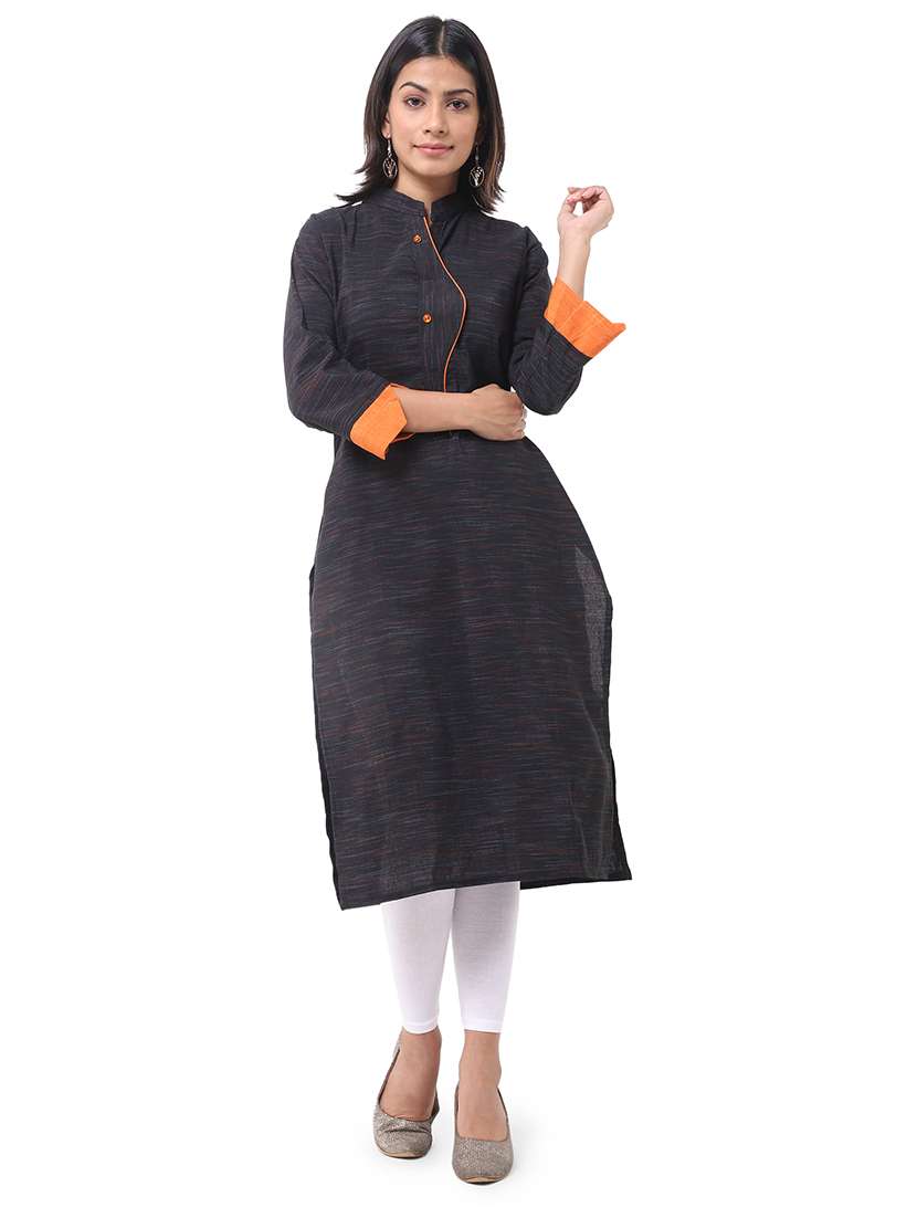 Women Pack Of 2 Three Quarter Sleeve Straight Kurta - 22588567 -  Standard Image - 1