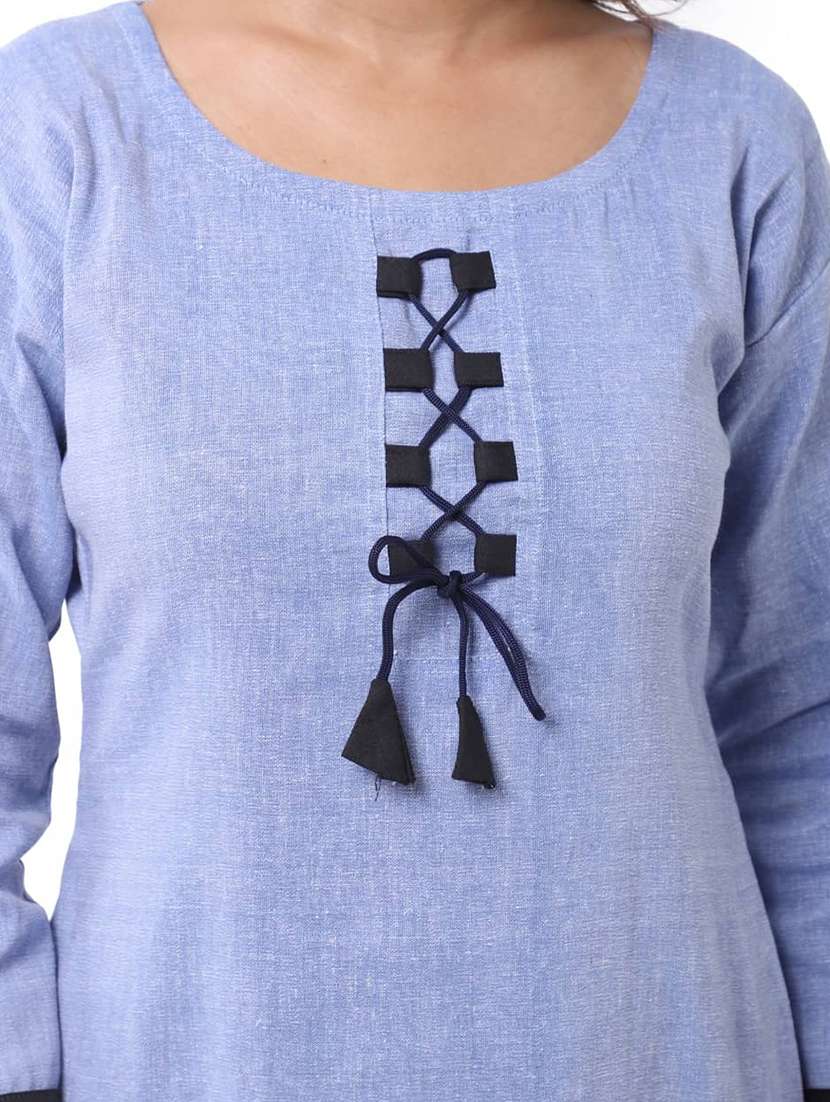 Women Pack Of 2 Three Quarter Sleeve Straight Kurta - 22588579 -  Standard Image - 4